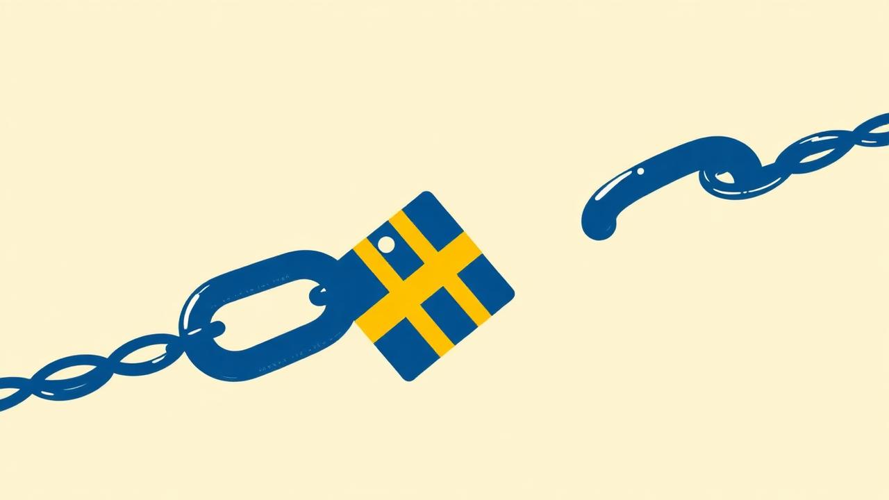 Minimal illustration av en paussymbol med bruten kedja